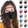 Reusable Breathable Dust Mask with Adjustable Nose Bridge and Dual Air Valves for Outdoor Sports and Daily Use with Transparent Face Shield