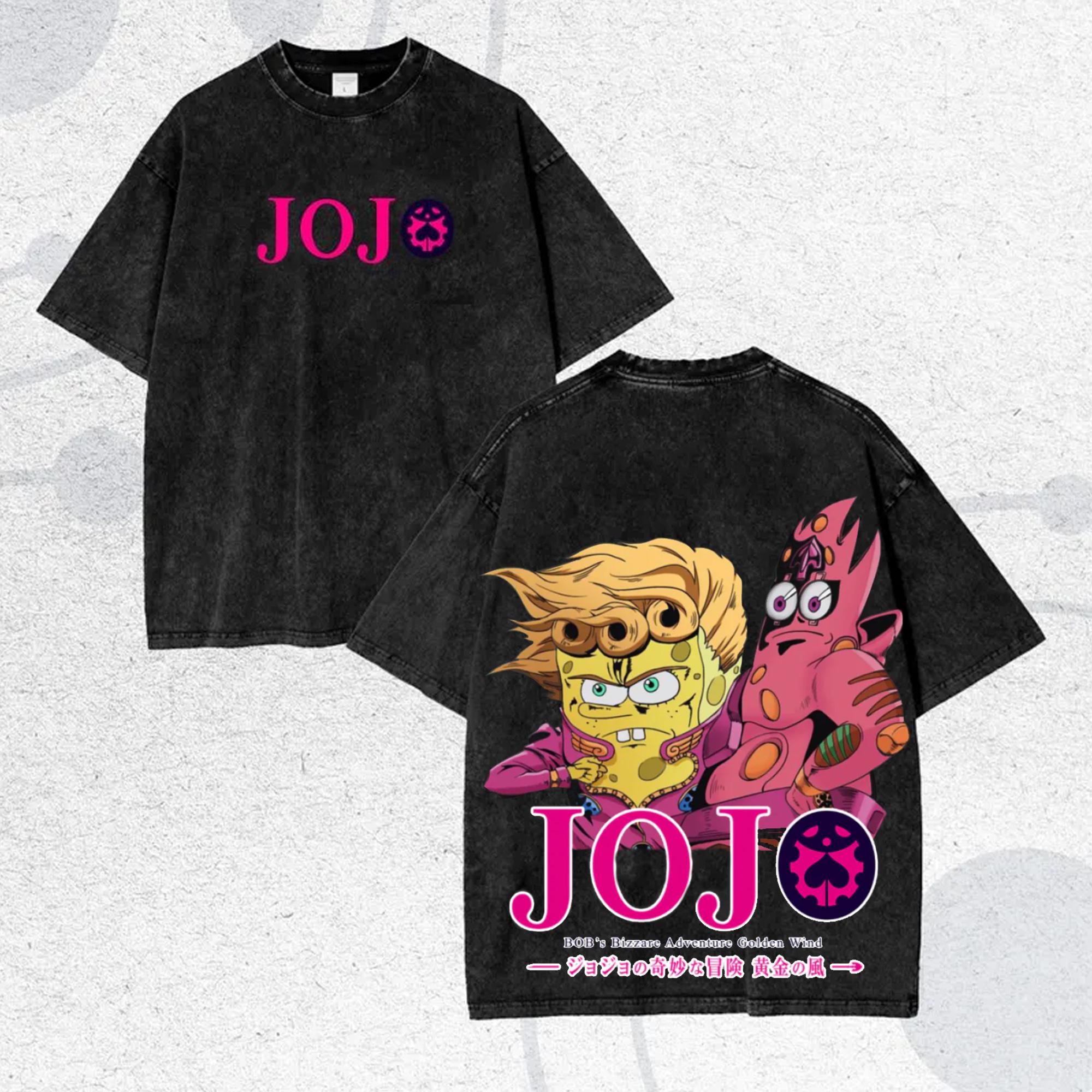 

Vintage Washed T-shirt Jojo Graphic Retro Street Oversized Y2k Men Women Short Sleeve Casual Cotton Loose Comfortable Female Male Clothing XL білий