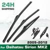 For Daihatsu Sirion MK2 2005-2012 2006 2007 2008 Wiper Front&Rear Wiper Blades Windshield Windscreen Window Brushes 20"+16"+14