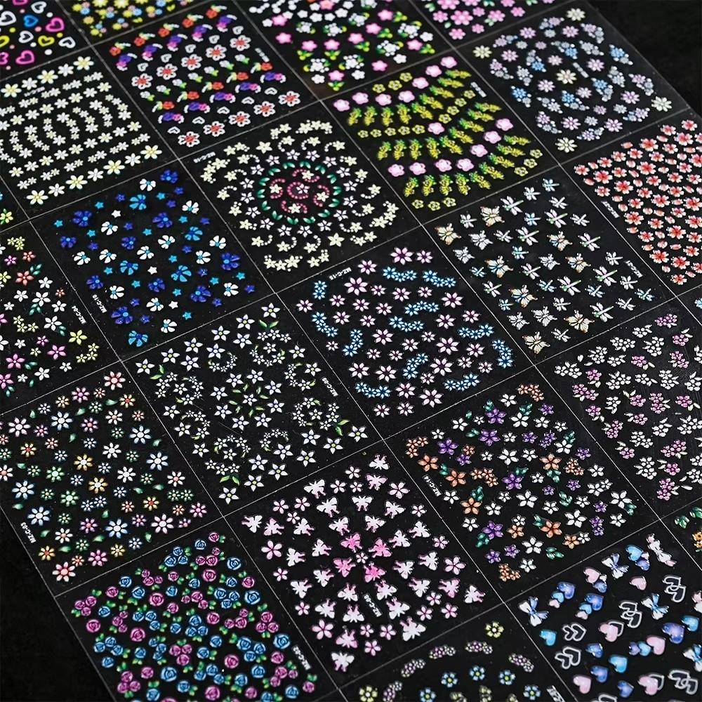 30Pcs Cute Floral Nail Slider Waterproof Nail Art Stickers Easy To Use Manicure Decals DIY Manicure
