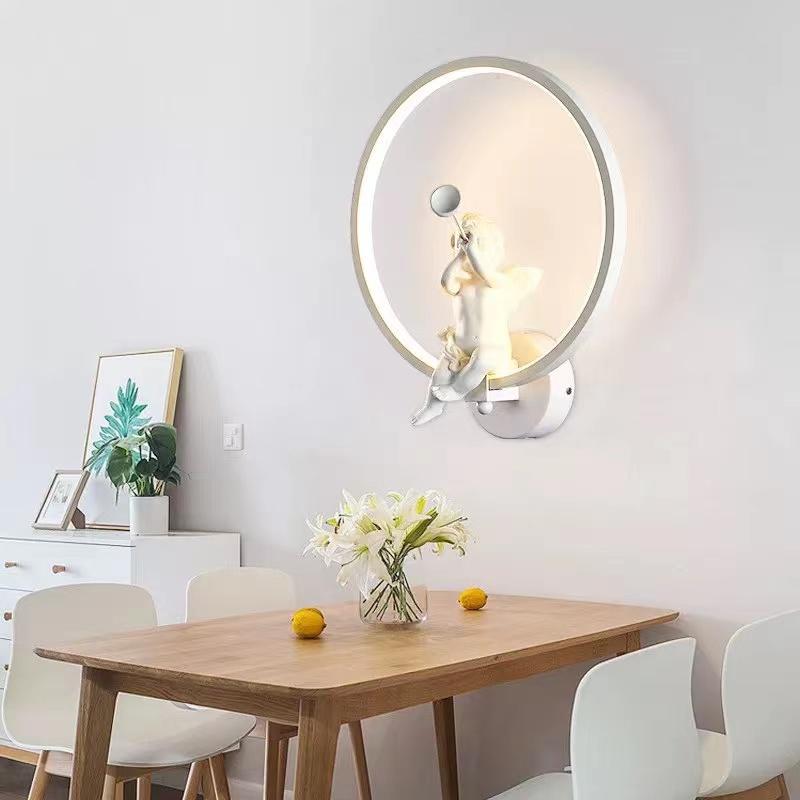 Nordic angel wall lights LED wall mounted modern home decoration living room bedroom bedside children's room creative wall lamp