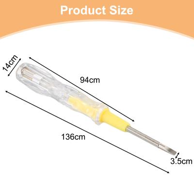 100-500V LED Electric Test Pen with Screwdriver Function Dual Head Removable Lightweight Circuit Tester for Home Electrical Work