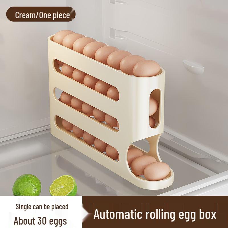 

Large Capacity Automatic Egg Roller Refrigerator Door Storage Box