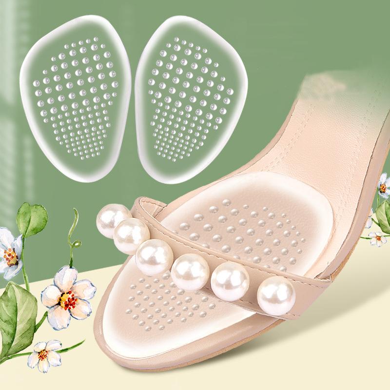 1/3pairs Silicone Forefoot Inserts Metatarsal Pads for Women High Heels Sandals Non-slip Massage Foot Soles Cushions Pain Relief Insoles