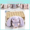 Adorable Porte-clés Peluche Lapin à Longues Oreilles Jouet Lapin en Peluche Doux Velours Cristal