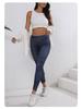 European-Style Faux Denim Yoga Pants: Slimming, High-Waist, Tummy Control, Leg-Lifting, Hip-Enhancing with Pockets.