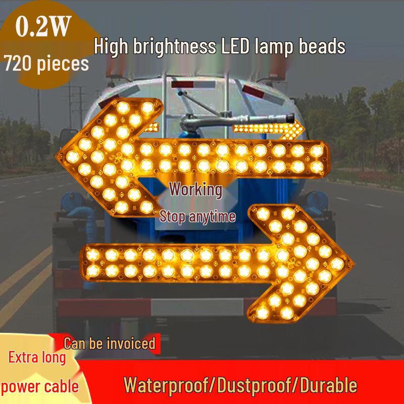 Sprinkler Truck LED Rear Arrow Light for Warning and Guidance 35CM Clear, Single, Clear Cover, 24V