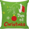 New Funny Designs and Popular Christmas Green Haired Weird Grinch Linen Pillowcase Living Room Bedroom Backrest Cover
