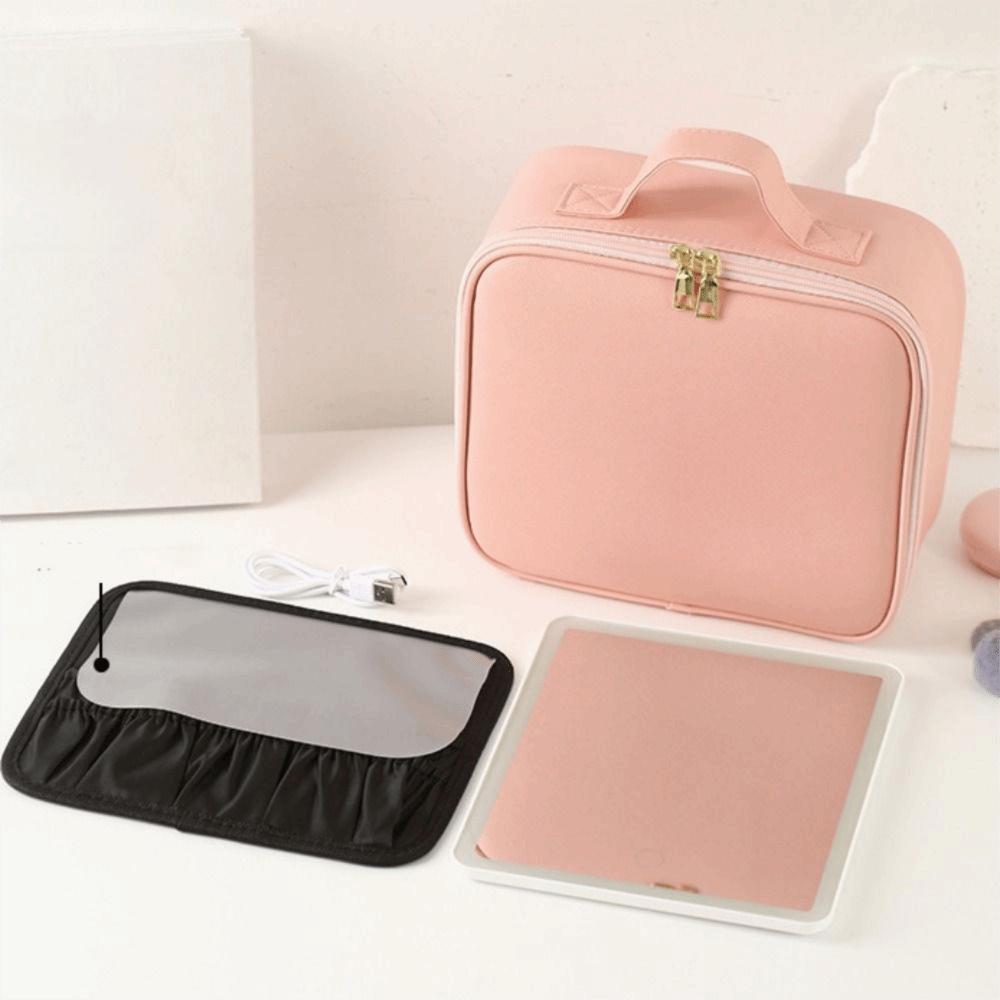 Adjustable Cosmetic Organizer Bag Waterproof Makeup Artist Bag  Travel Use