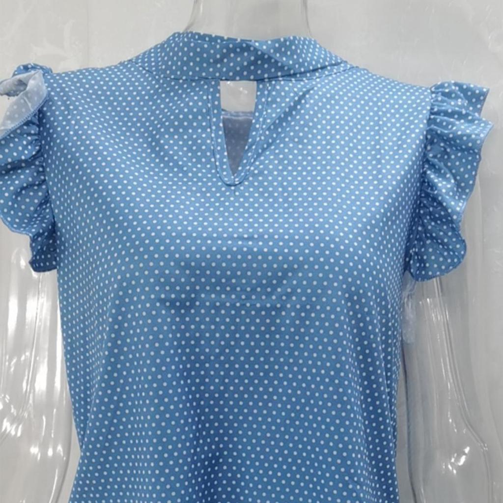 Canotta estiva da donna con volant elegante senza maniche, lacci, fiocco, top casual, canotta sexy con volant estivi