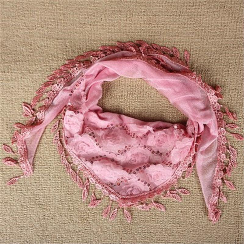 Frühling Und Herbst Frauen Dreieck Schal Exquisite Quaste Stickerei Dünne Seide Schal Schal