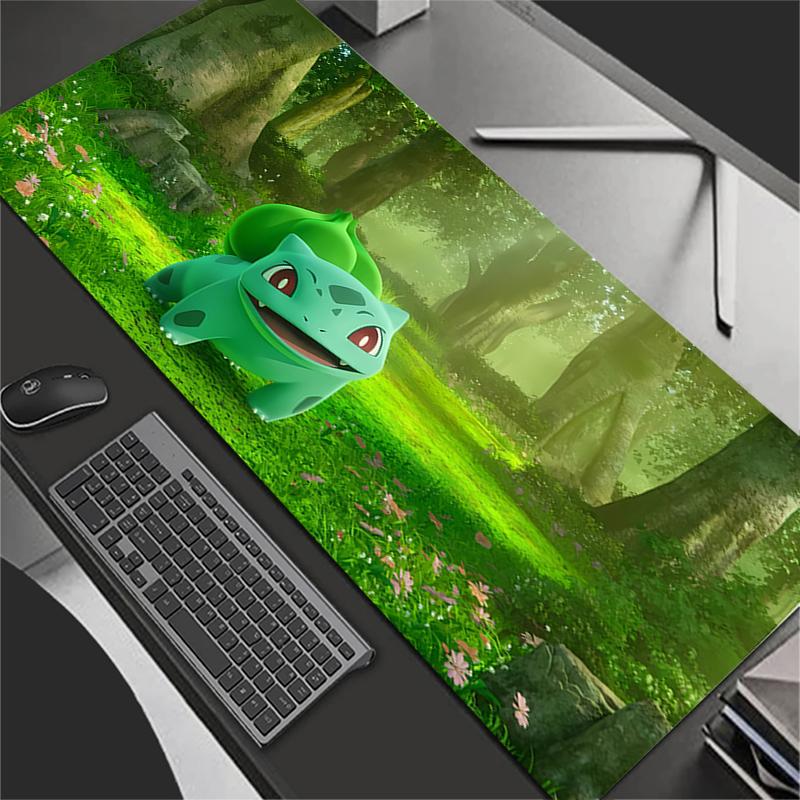 Mouse Pad Gamer PC Computer Large  XXL Desk mat Keyboard Anime Gaming Accessories P-Pokemons Bulbasaur Mousepad Carpet