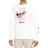 Nike T Shirts Men's White Crew Neck Moderate Straight Fit DR8075-100