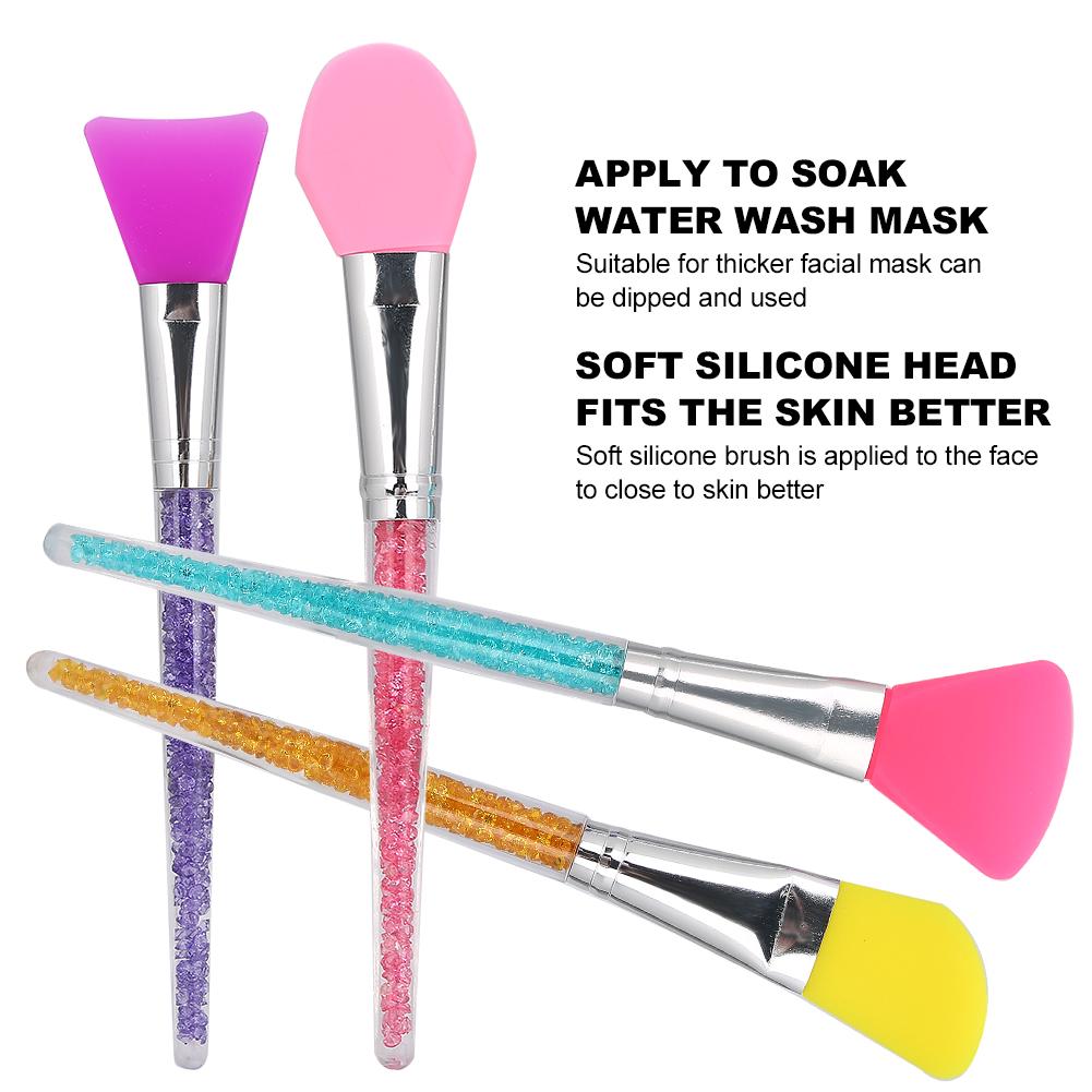 4pcs Face Mask Brush Facial Mud Mixing Silicone Makeup Brush Applicator Face Care
