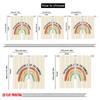 2pcs 2D Flat Printing Party Curtain Rainbow 100% Polyester Fabric Without Electricity Birthday Party for Oversized Outdoor