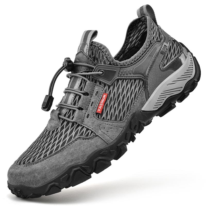 Summer Men's Large Size Outdoor Mesh Shoes Breathable Hiking Shoes