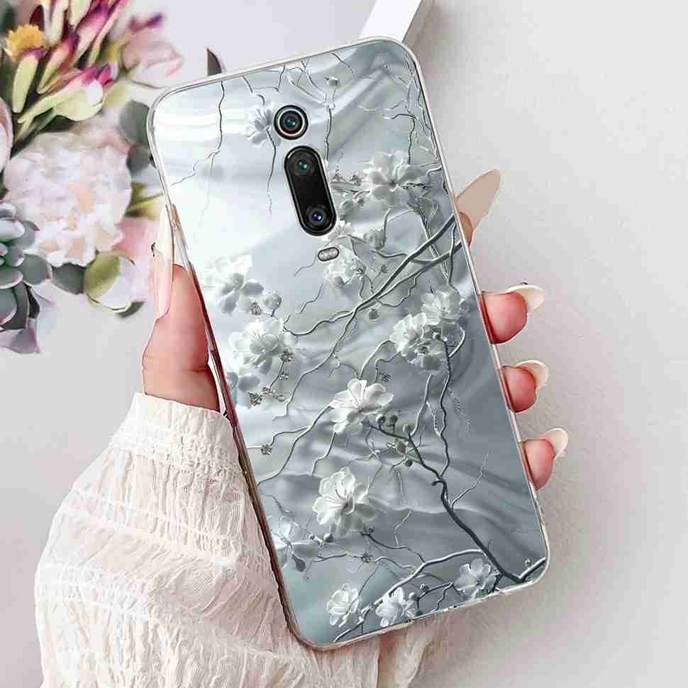 For Xiaomi Mi 9T M1903F10G Case Fashion Painting Soft Silicone TPU Cover For Xiaomi Mi 9T Mi9t 6.39" Flower Girl Phone Casing