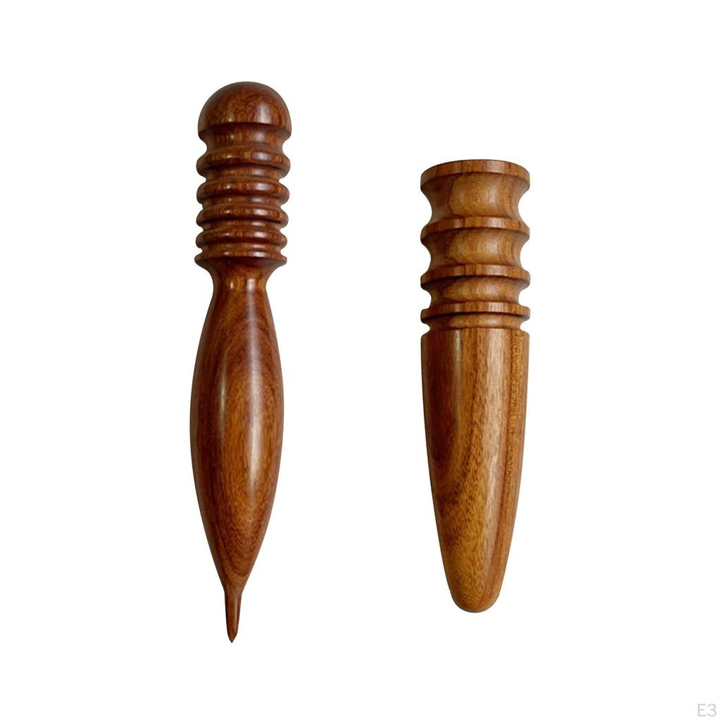 Handgefertigtes Holz- und Leder-Polierwerkzeug für DIY-Kunsthandwerksprojekte