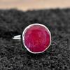 Rich Red Ruby Gemstone 925 Sterling Silver Ring Jewelry, Artisan Handmade Wedding Gift Ring