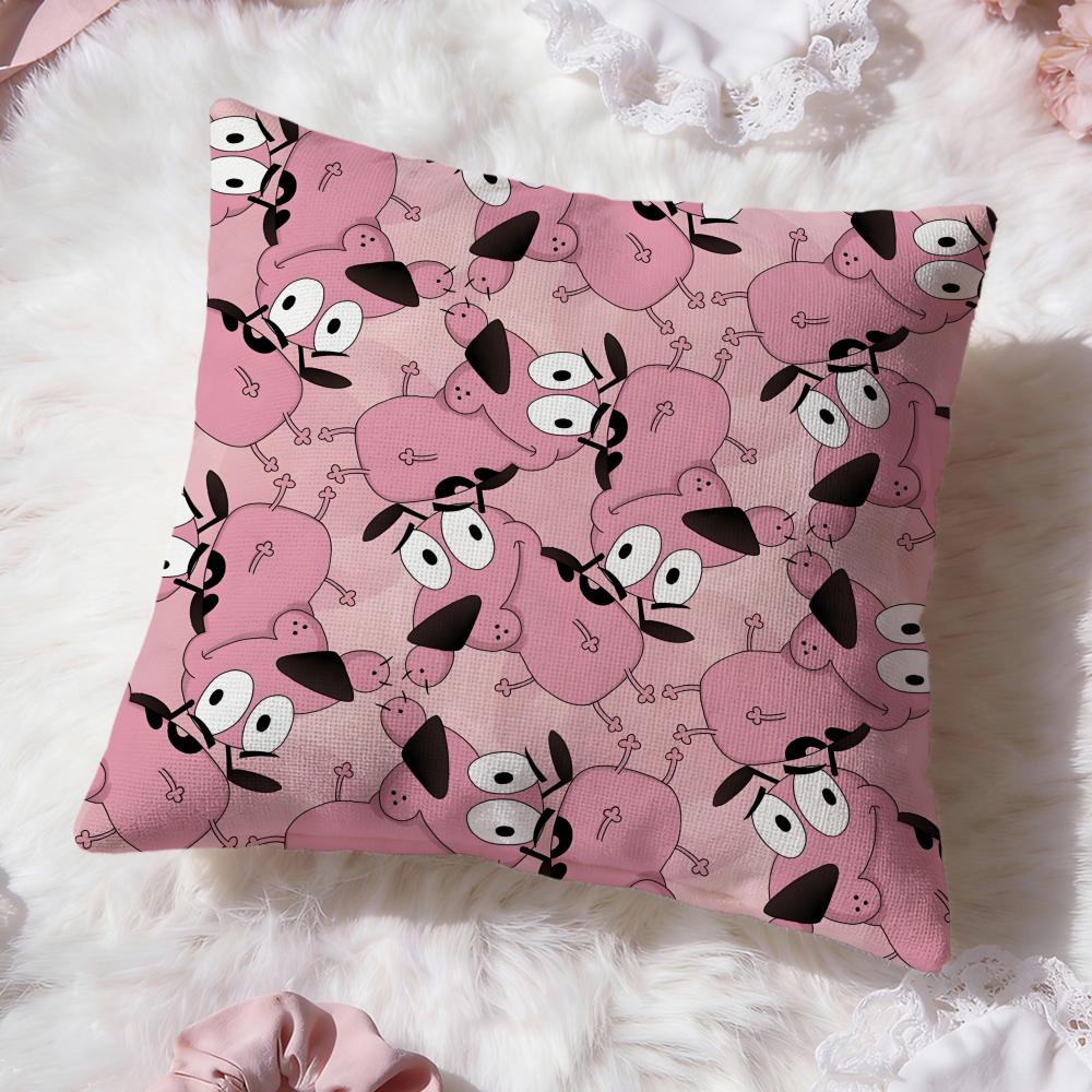 Courage the Cowardly DogS Cushion Cover Premium Comfort Reversible Pillow Cove -Two in One Design for Any Room & Car Interior