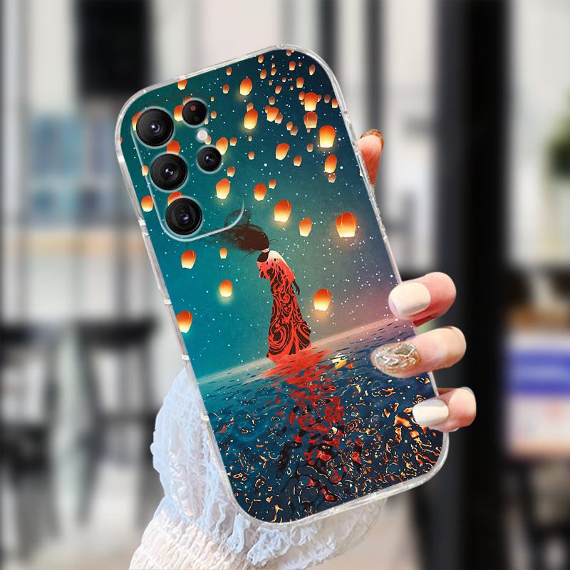 Clear Case For Samsung S25 S24 S23 S22 Ultra 5G Transparent Soft TPU Silicone Phone Cover For Galaxy S22 5G Protective Fundas