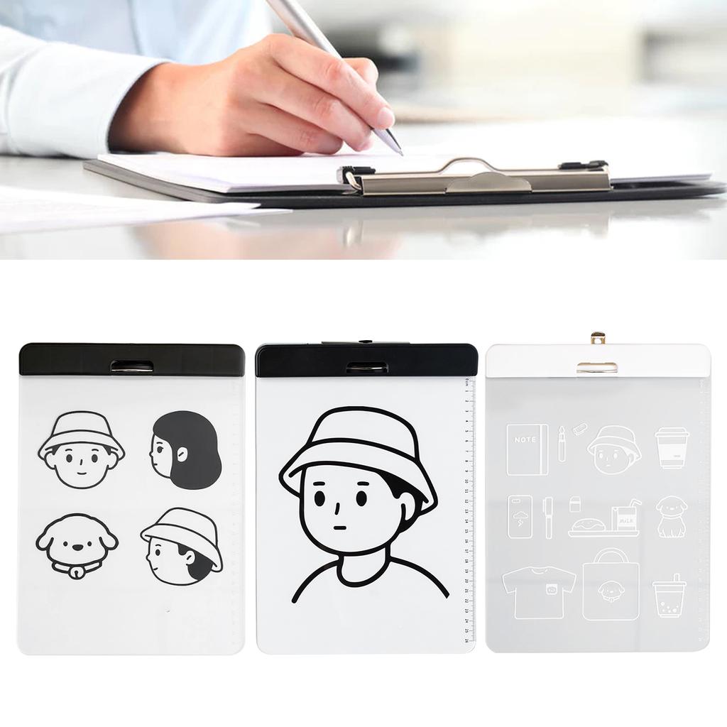 Acrylic Clipboard Transparent Document File Organizer  Clipboard for  Paper Students Drawing