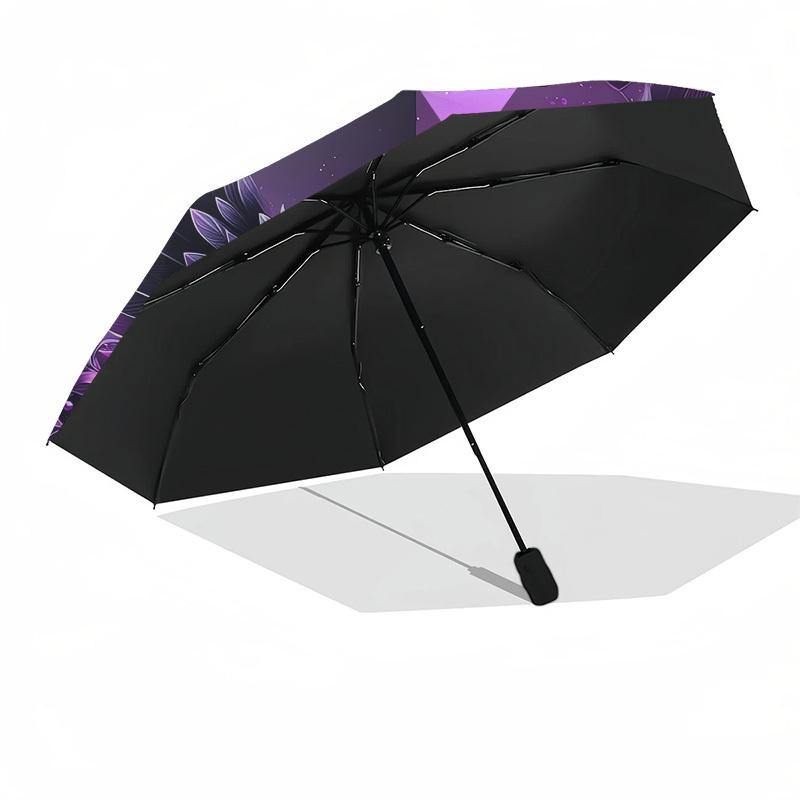 1pc Purple Heart with Wings Umbrella with Plastic Handle,Compact & Stylish,Cartoon Pattern,Outdoor UmbrellaPT438