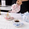 European Afternoon Tea Set: Personalized Embossed Coffee Cup & Kettle In Creative English Court Style.