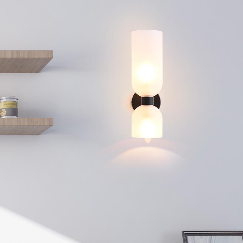 Lan Chen Nordic Double-Head Glass Wall Lamp for Living Room or Hallway