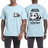 Funny Panda Weightlifting Squat Gym Quote Graphic Print T Shirts Men Women Kawaii Meme T-shirts Male Casual Tees Short Sleeve