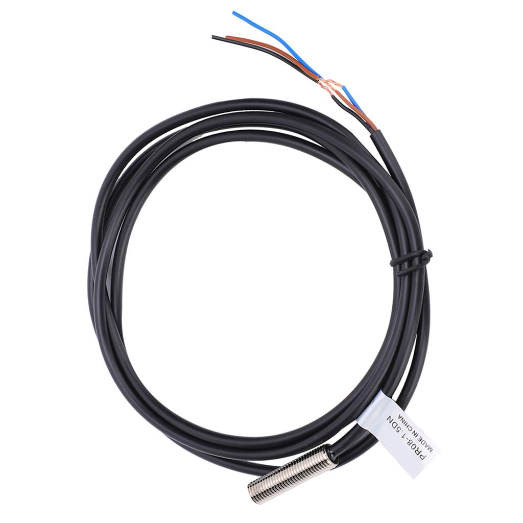 BERM Proximity Switch Waterproof 3‑Wire NPN NO Sensor PR08‑1.5DN DC12‑24V 50/60Hz