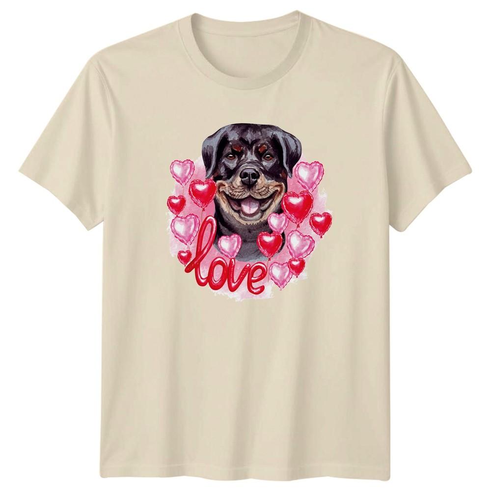 Rottweiler Dog Love Heart Balloons Unisexs TShirt Rottweiler Pet Lovers