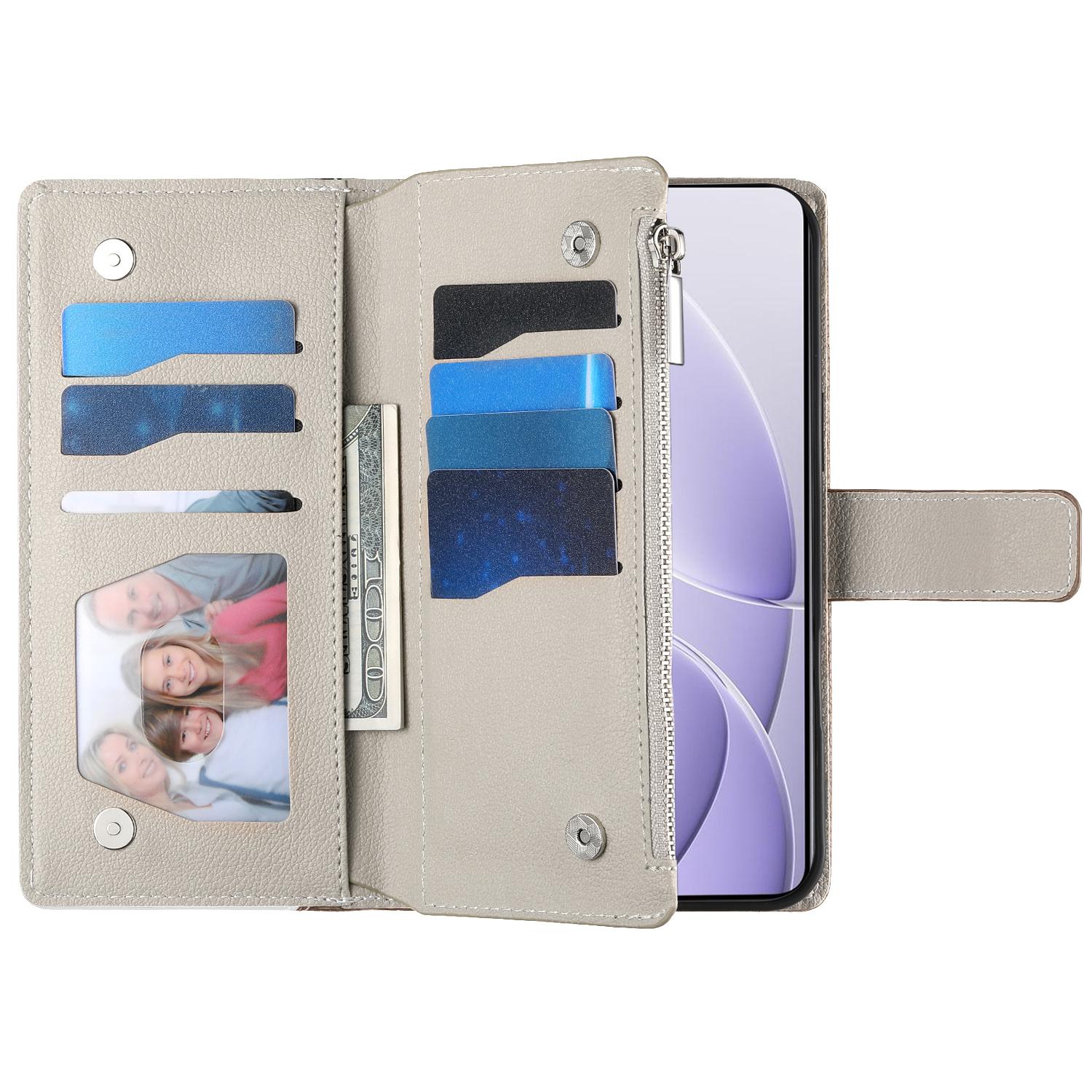 

Leather Case For Xiaomi Redmi K80 Pro 5G/K80 5G/Poco F7 Pro 5G/F7 Ultra 5G Zipper Wallet Color Splicing Flip Phone Cover with Straps Red