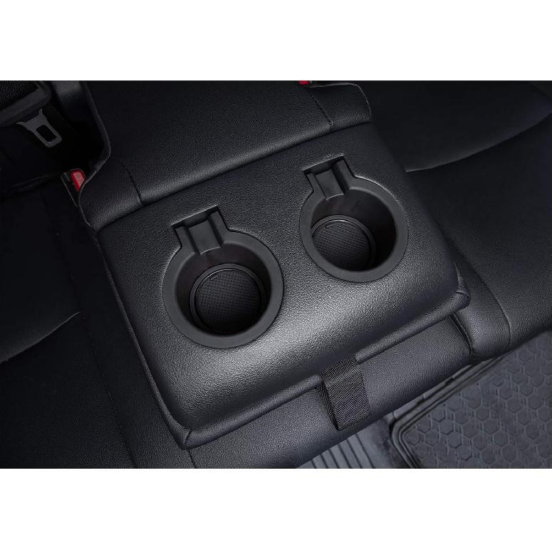 Premium Cup Holder, Console, And Door Pocket Erts Kit Compatible With Toyota 4Runner Accessories 2010-2024 (2 Row, Black Trim)-27PC Set