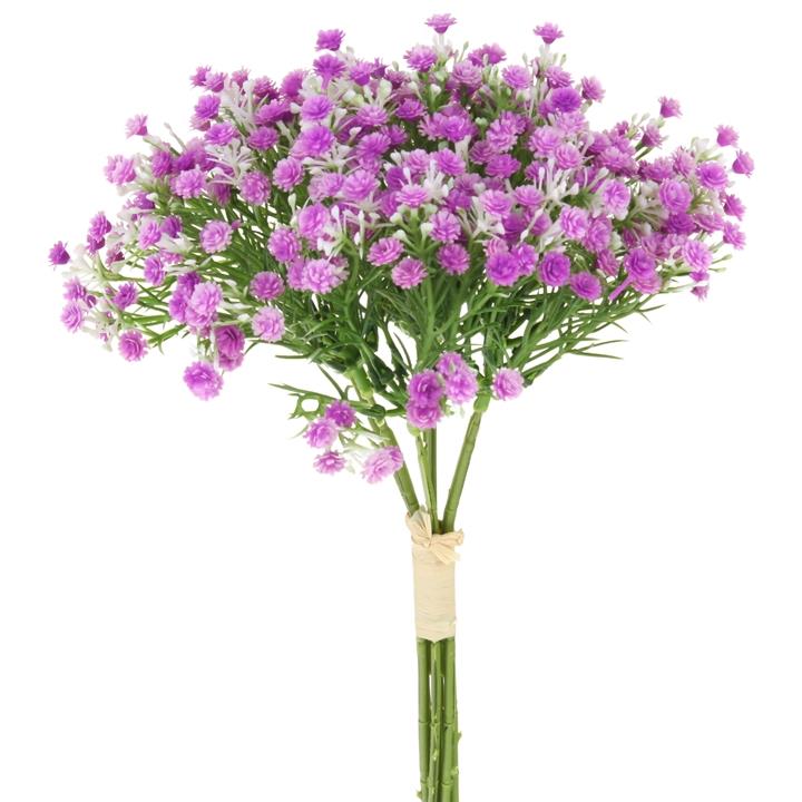 Decorative Gypsophila Artificial Flower Bouquet For Vase Decoration - Purple
