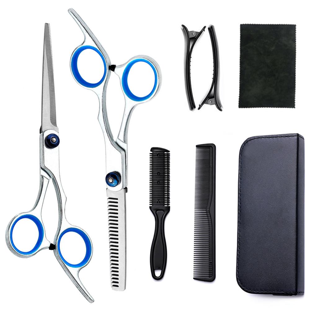 Hairdressing Scissors Set: Colored Straight-Tooth & Thinning Bangs Scissors for Professional Stylists