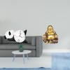 Panda Buddha Wall Clock Sculpture Modern Cute Home Decor Feng Shui Tabletop Ornament for Living Room