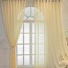 Light Luxury Gauze Curtain Living Room Balcony Curtain Bedroom Window Screen Blackout Pastoral Embroidery Bay Window White Yarn