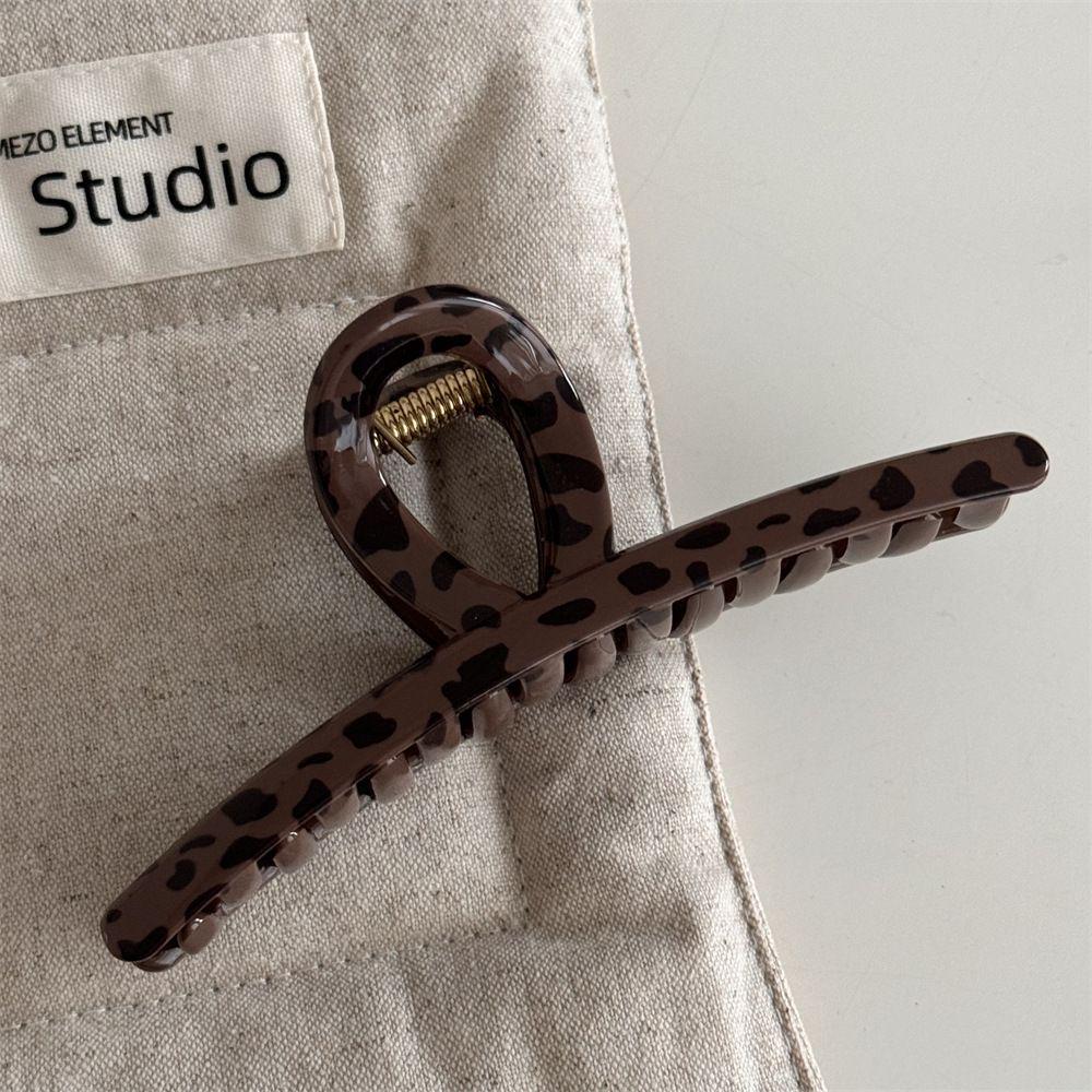 Leopard Print All-Match Shark Hair Clip for Women