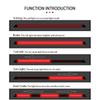 SEAMETAL Carbon Fiber Car Rear Spoiler Flow Lamp Universal 120cm Led Spoiler Light The Third Brake Light Stop Signal Lights 12V