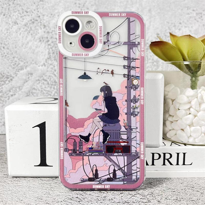Japanese Anime Scenery Phone Case For Xiaomi Redmi Note 13 12 Pro 12S 13C 12C 10C A2 A1 Plus A3 Shockproof Soft Clear TPU Cover