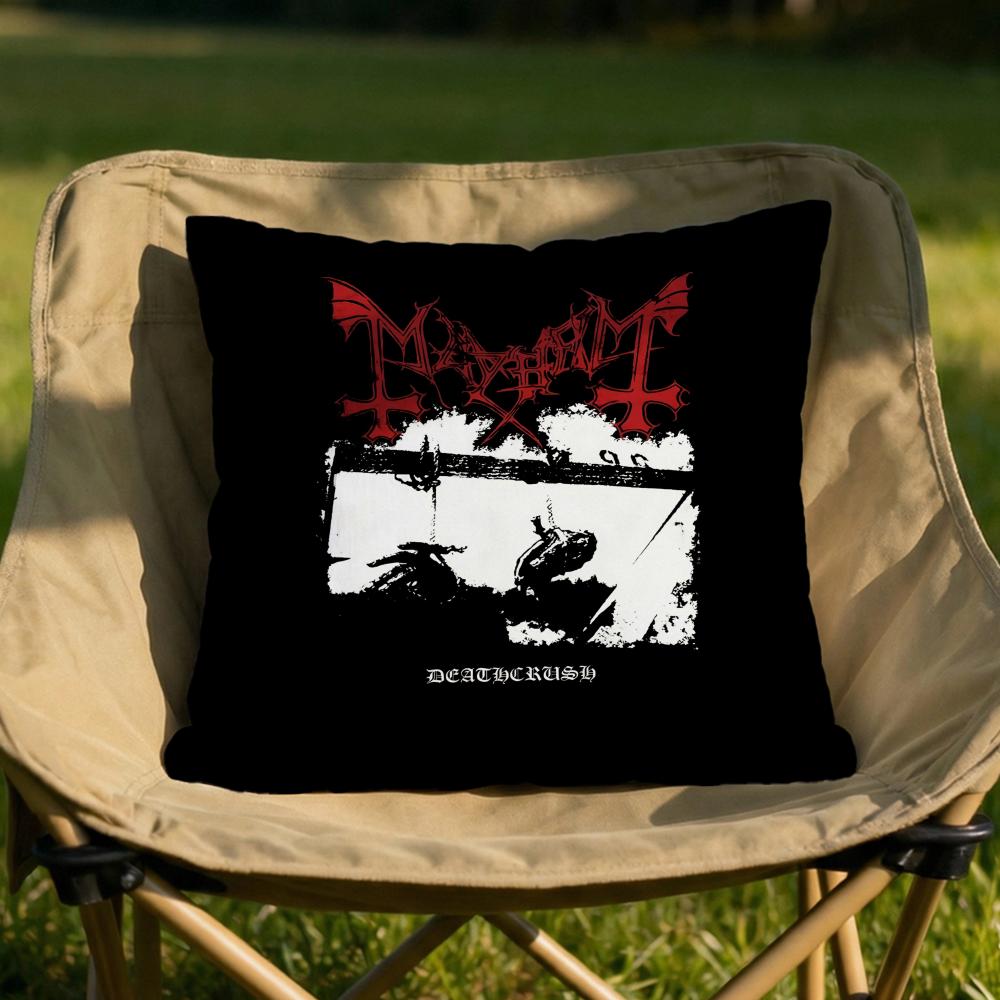

Band MMayhem Cushion Cover Soft Reversible Durable Pillow Cover MultiScene Use for Home Car Daily Comfort 30x30cm