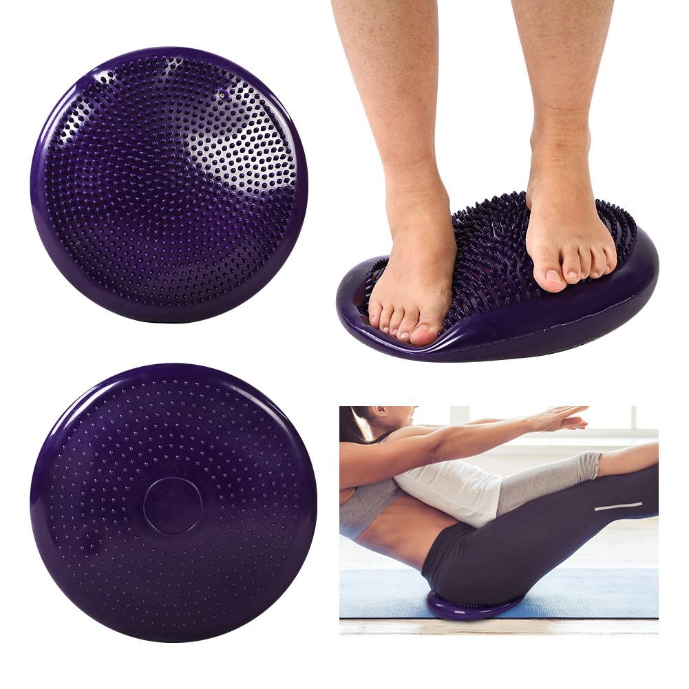 Yoga Balance Pad Soft Cushion Thickened for Ankle Recovery with Pump Purple Color