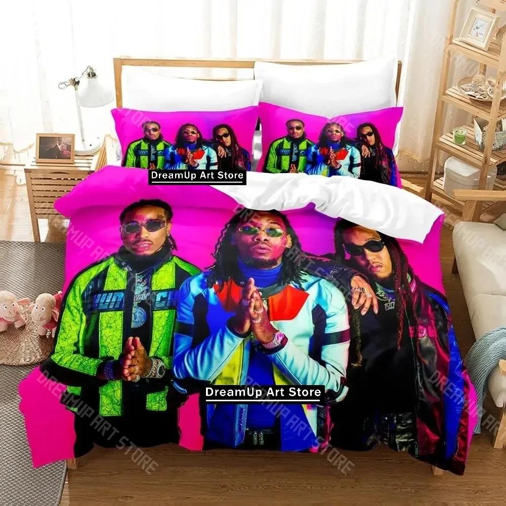 3D Print Music Migos Bedding Set Single Twin Full Queen King Size Bed Set Adult Kid Bedroom Duvetcover Sets Anime
