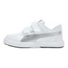 Puma Evolve Court V Bequeme Vielseitige Langlebige Atmungsaktive Low-Top Kinder Skateschuhe Kinder Skateschuhe Weiß Silber 404315-11