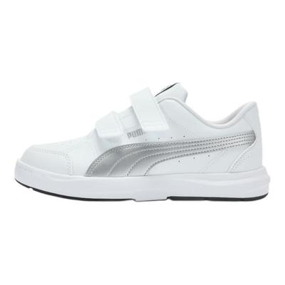 Evolve Court V Bequeme Vielseitige Langlebige Atmungsaktive Low-Top Kinder Skateschuhe Kinder Skateschuhe Weiß Silber 404315-11