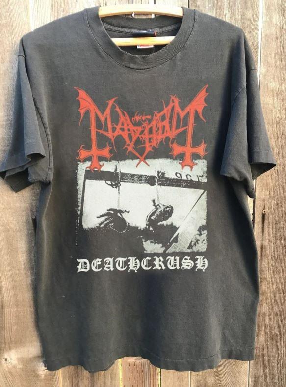 Mayhem Band Shirt Mayhem Retro Style Charcoal Unisex Shirt Vtg WA1487 Unisex T-Shirt S