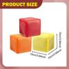 3 Pieces Dice with Clear Pockets Birthday Gift 3.9 inch Large Soft Differentiated Instruction Cubes for Teaching Stacking Blocks