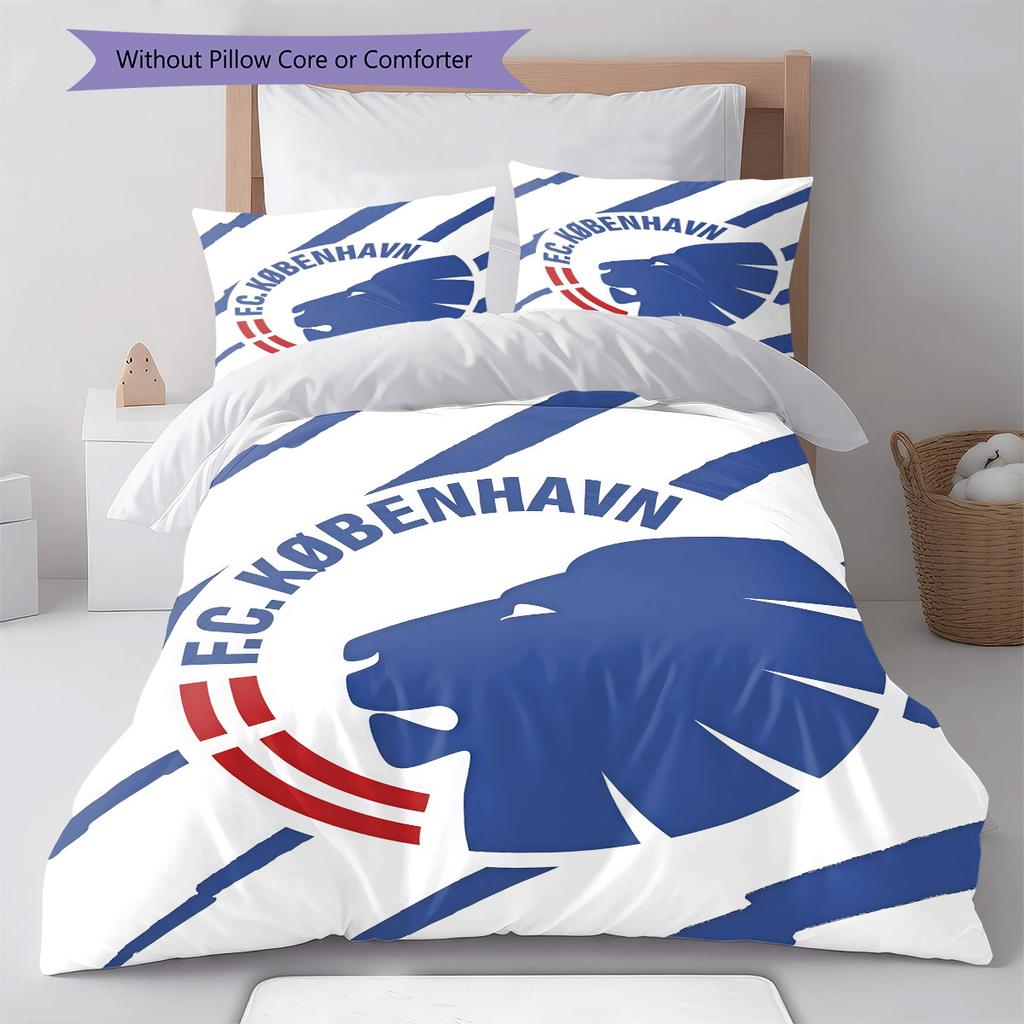 F.C. København Bedding Quilt Set Quilt Cover Pillowcase Home Decoration Birthday Gift (1 * duvet cover + 2 * pillowcase, without core)
