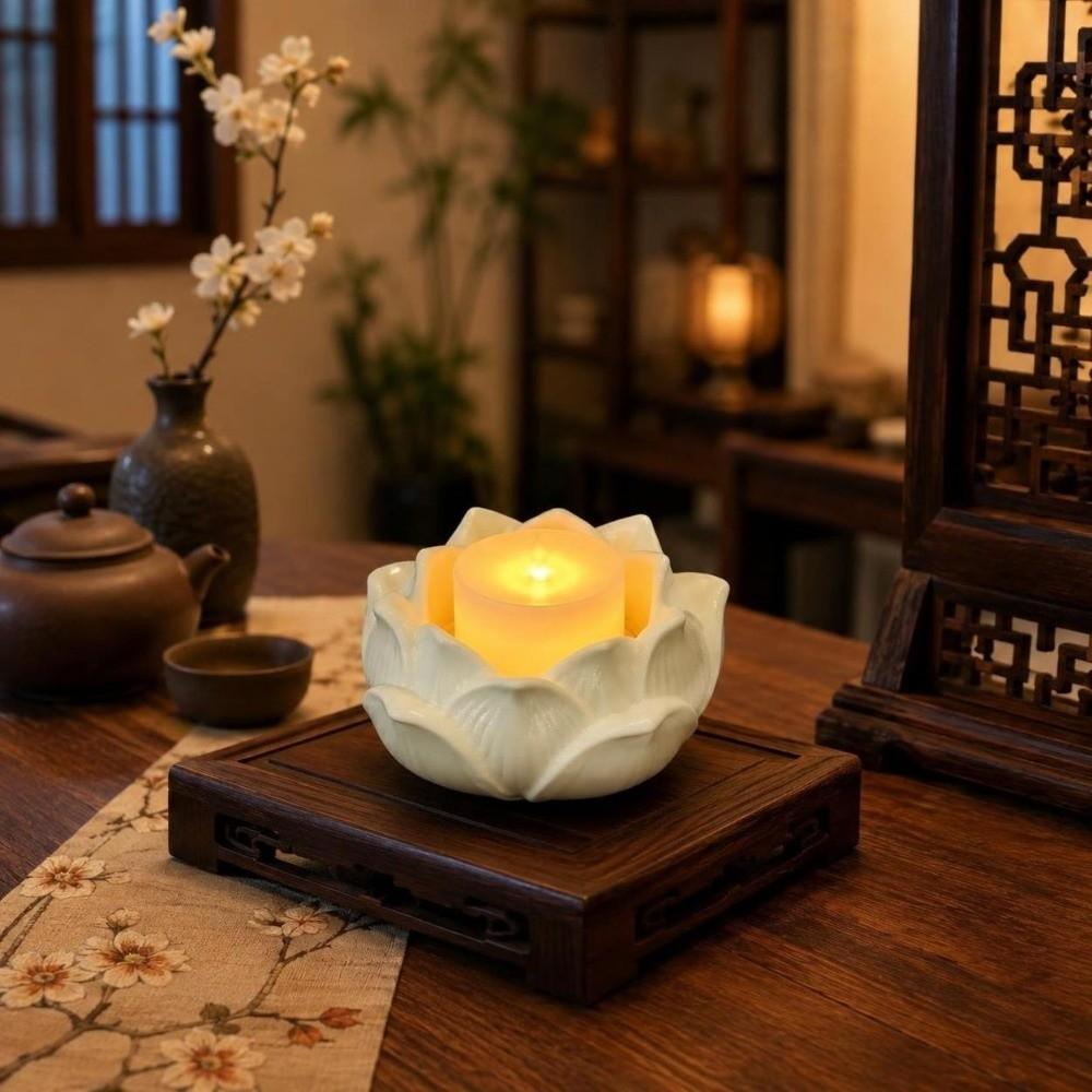 Minimalist Electronic Candle Holder Chinese Style Tabletop Incense Base Purify Air